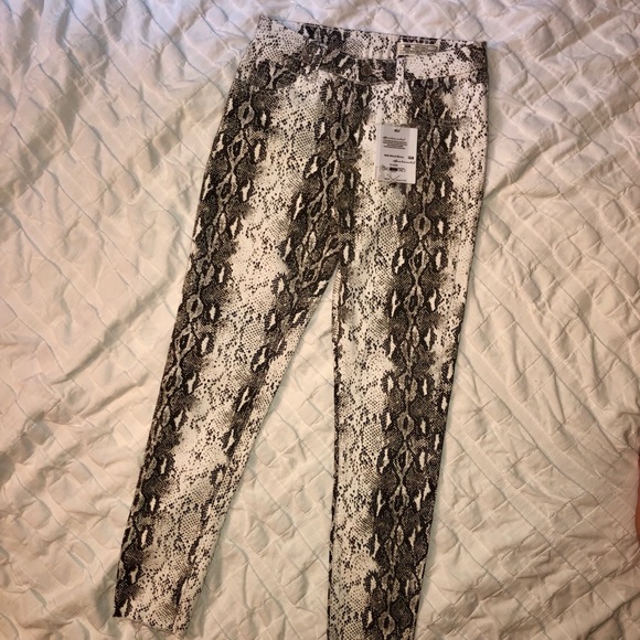 l&M California Denim Construct Snake Print Jeans - Picture 1 of 5